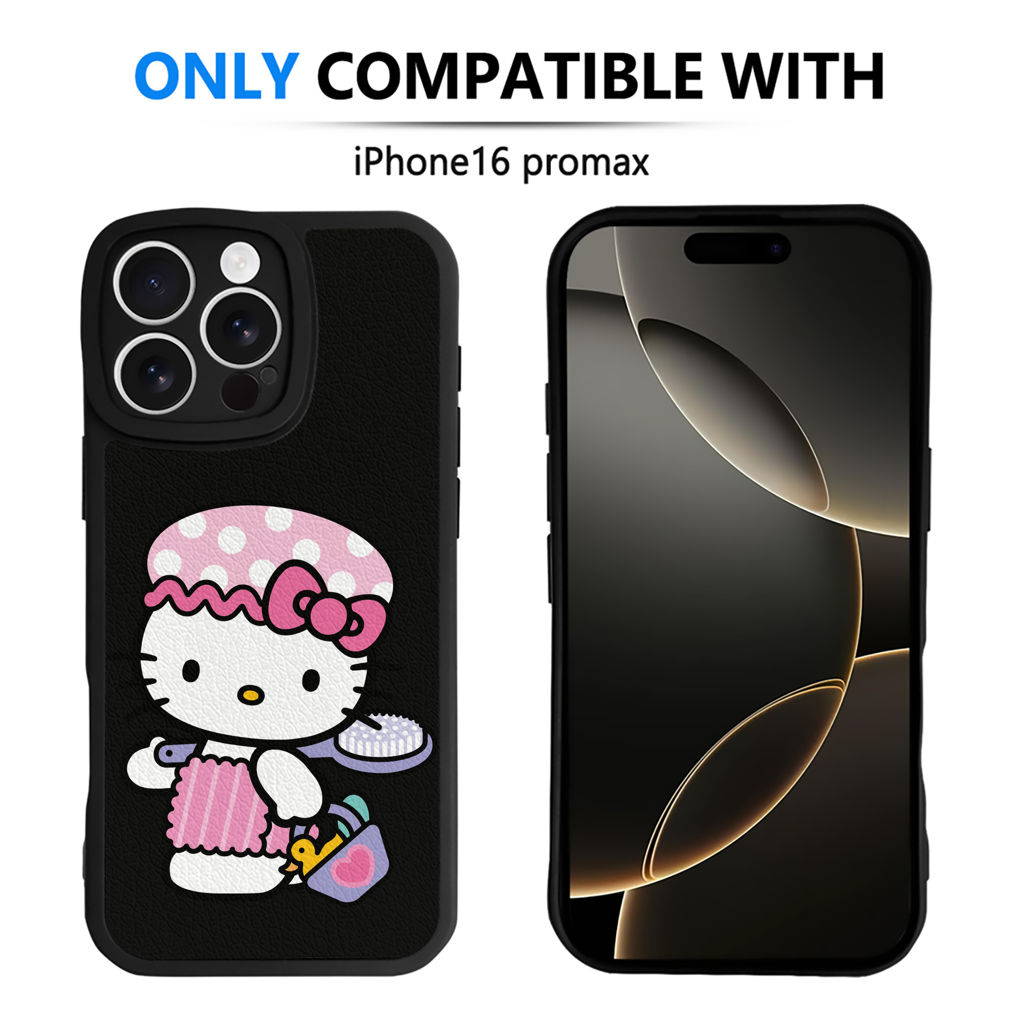 （画像用） Hello Kitty ハローキティ 【iPhone 16シリーズ対応】シリコンスマホケース（レザー調） 材質：シリコン